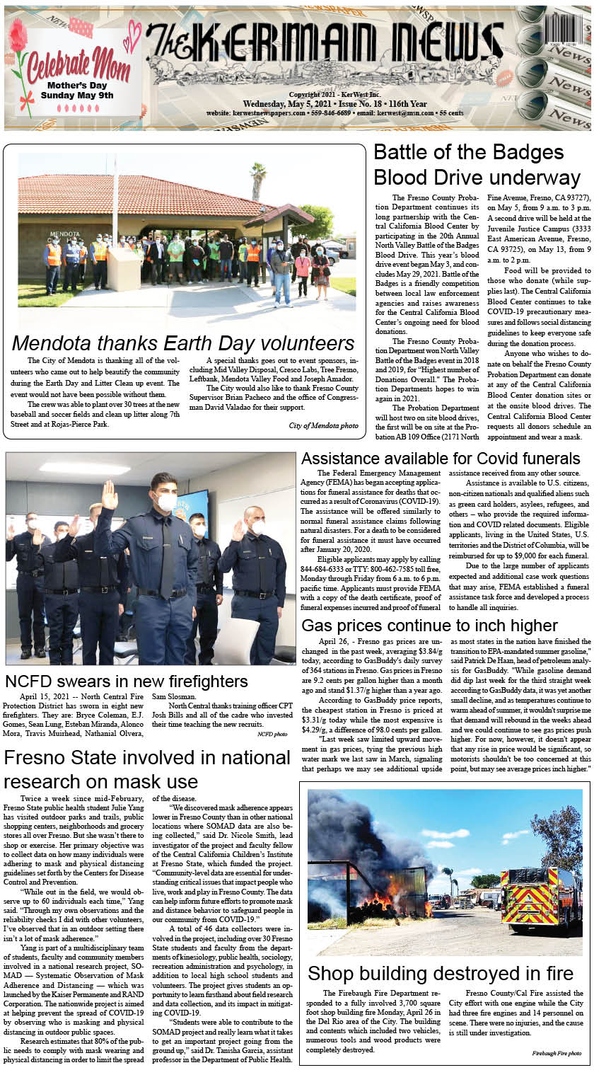 kerman news firebaugh mendota journal san joaquin tranquillity west