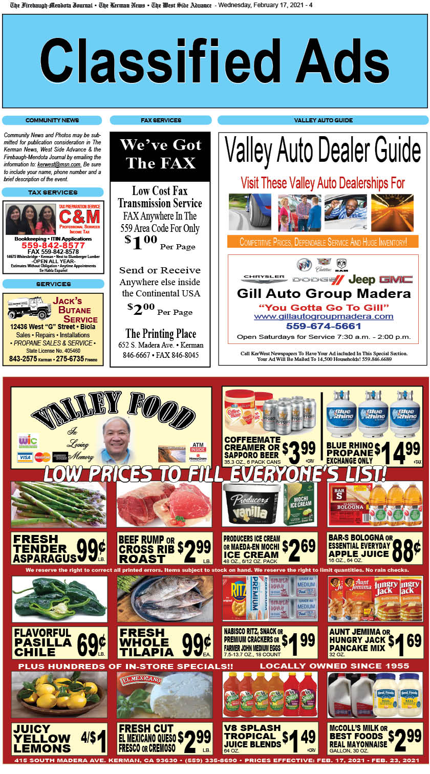 kerman news firebaugh mendota journal san joaquin tranquillity west
