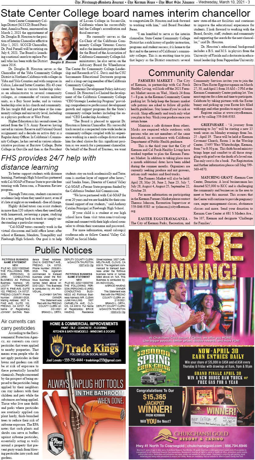 kerman news firebaugh mendota journal san joaquin tranquillity west side advance