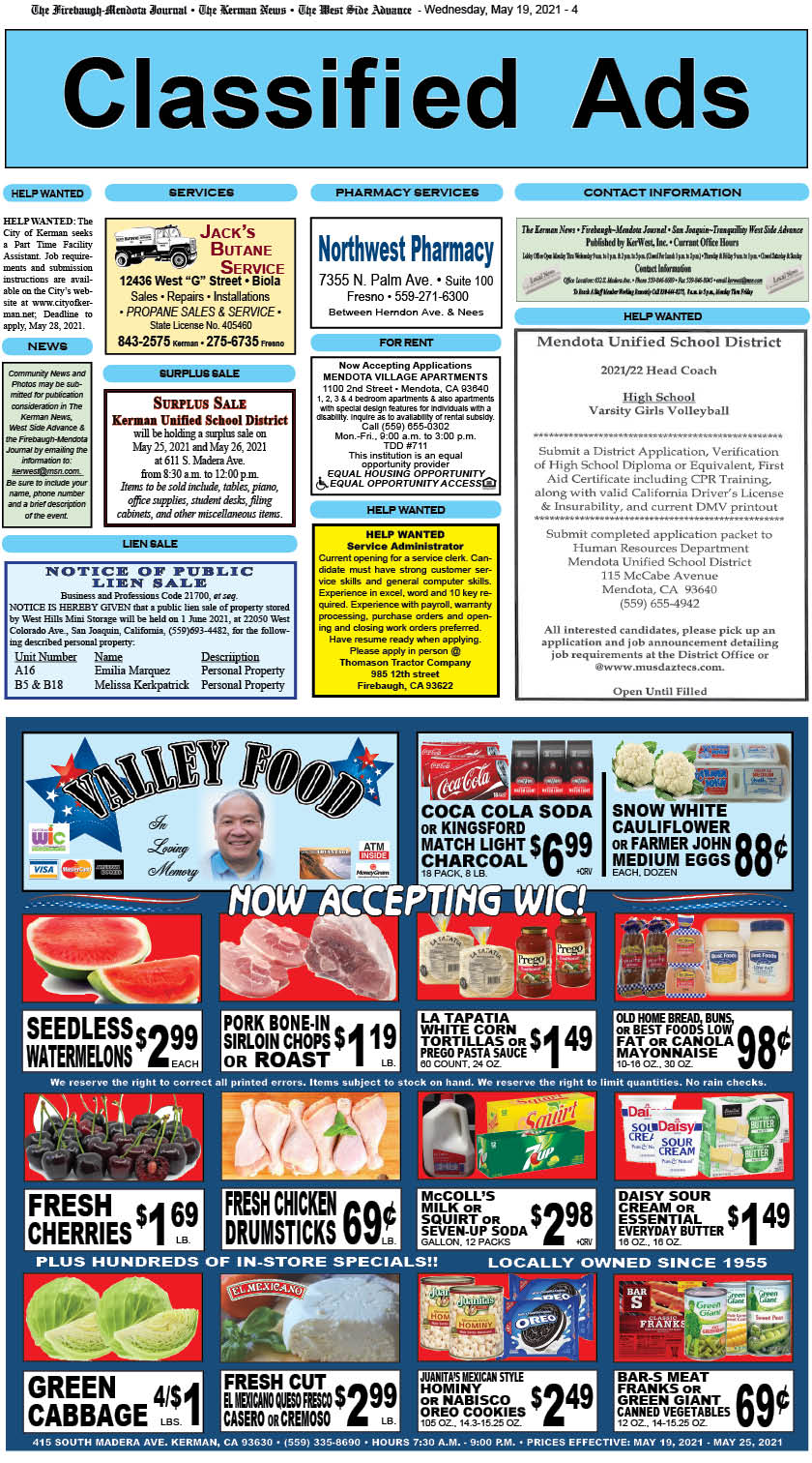 kerman news firebaugh mendota journal san joaquin tranquillity west side advance